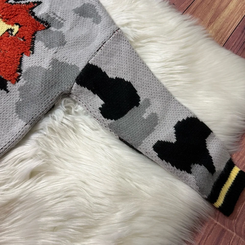 SHEIN Youth Boy Size 7 Lion Sweater - Gray and Black